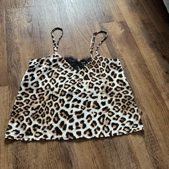 LULU’S Masey Beige Leopard Print Lace Tank Top - Picture 2 of 3
